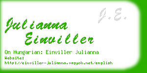 julianna einviller business card